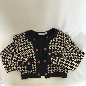 Vintage Eva Tralala Houndstooth Bolero Jacket